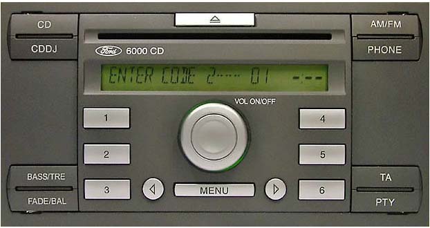 Ford 6000 cd 2004 - 2008 radio